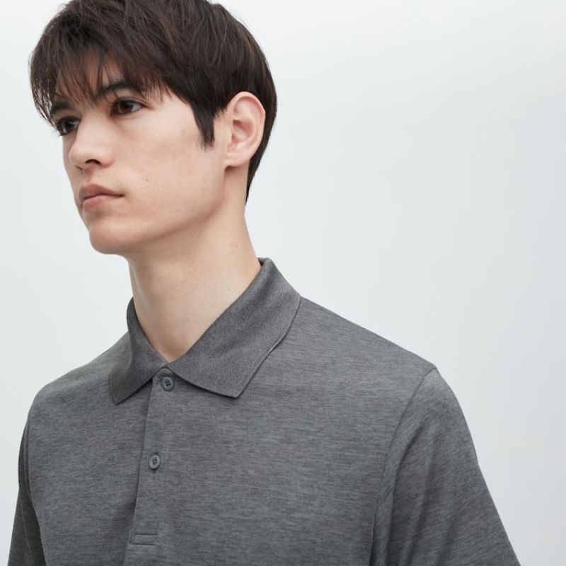 Camiseta Uniqlo Dry-ex Hombre Gris | 6537KPVGA