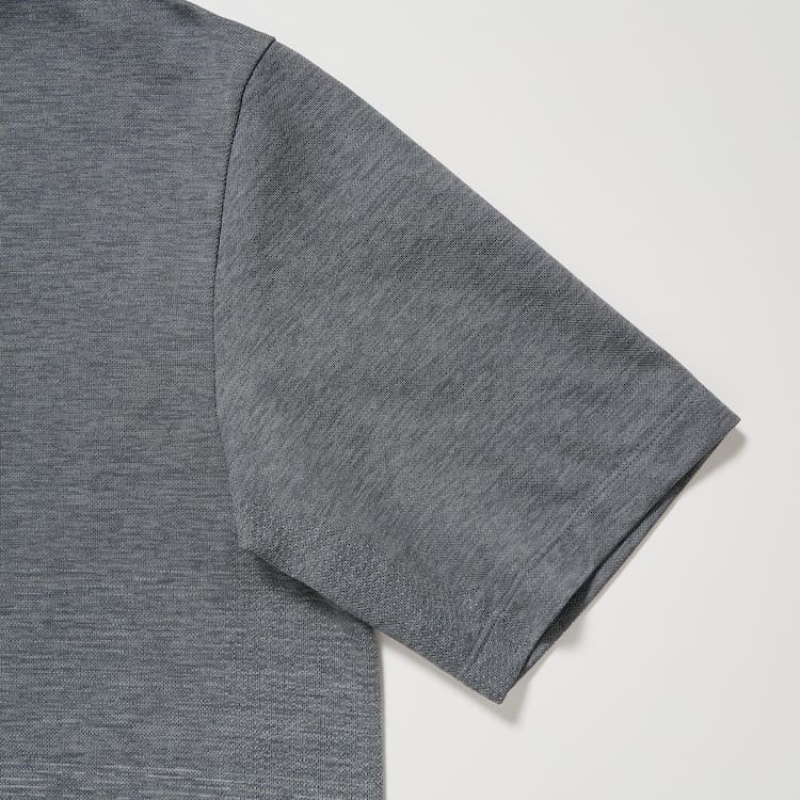 Camiseta Uniqlo Dry-ex Hombre Gris | 6537KPVGA