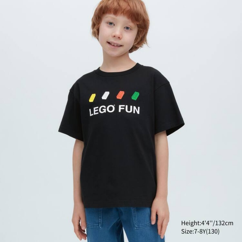 Camiseta Uniqlo Lego® City Ut Estampadas Niños Negras | 5418SLPHW