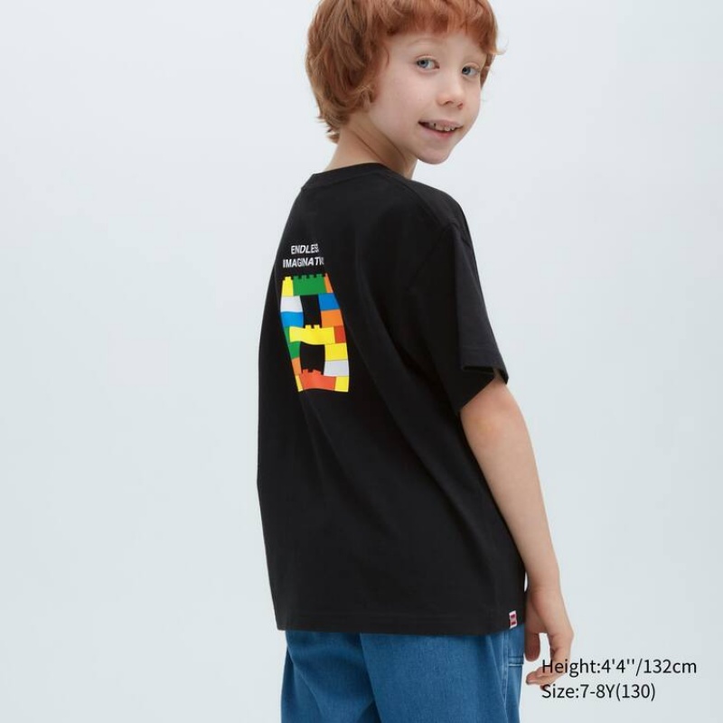 Camiseta Uniqlo Lego® City Ut Estampadas Niños Negras | 5418SLPHW