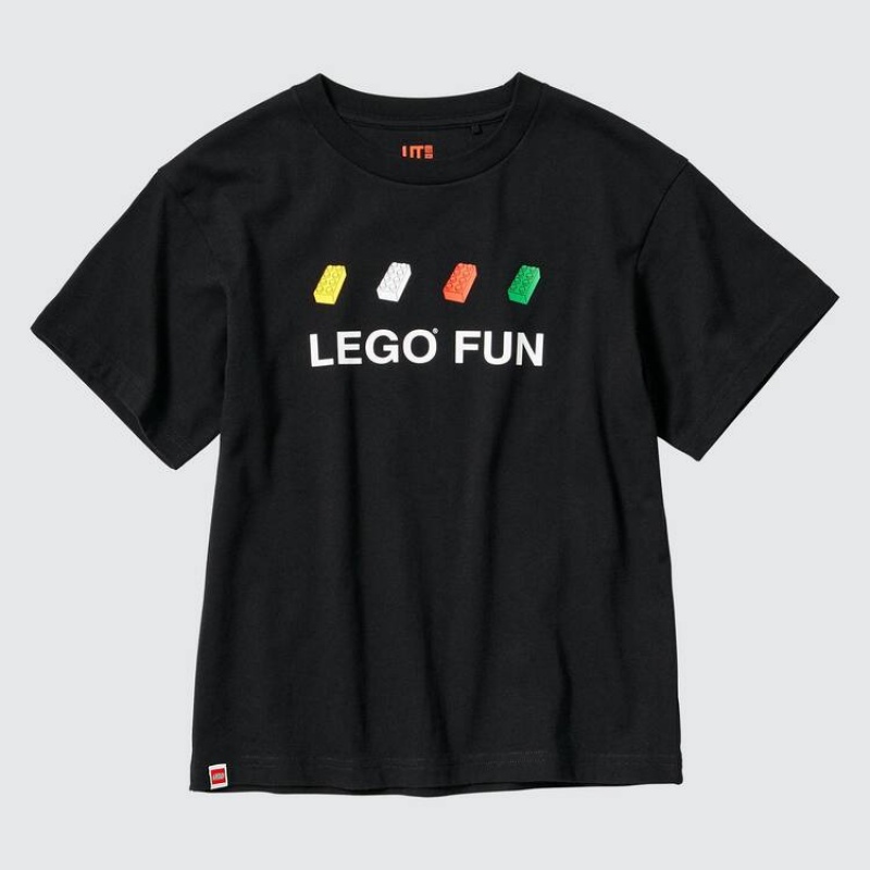 Camiseta Uniqlo Lego® City Ut Estampadas Niños Negras | 5418SLPHW