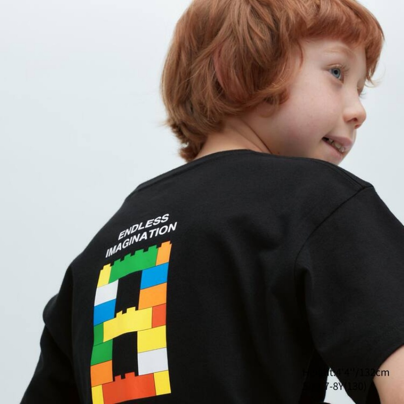 Camiseta Uniqlo Lego® City Ut Estampadas Niños Negras | 5418SLPHW