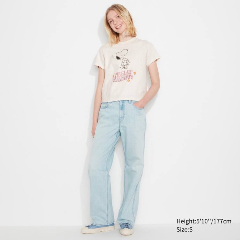 Camiseta Uniqlo Love Sunshine & Peanuts Ut Estampadas Mujer Blancas | 6208JIFDG