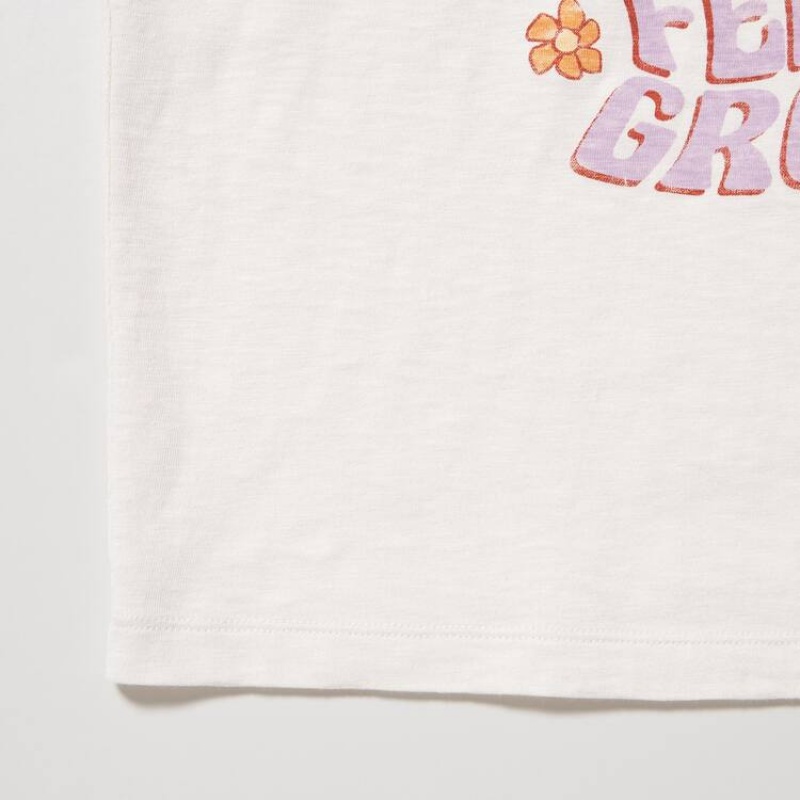 Camiseta Uniqlo Love Sunshine & Peanuts Ut Estampadas Mujer Blancas | 6208JIFDG