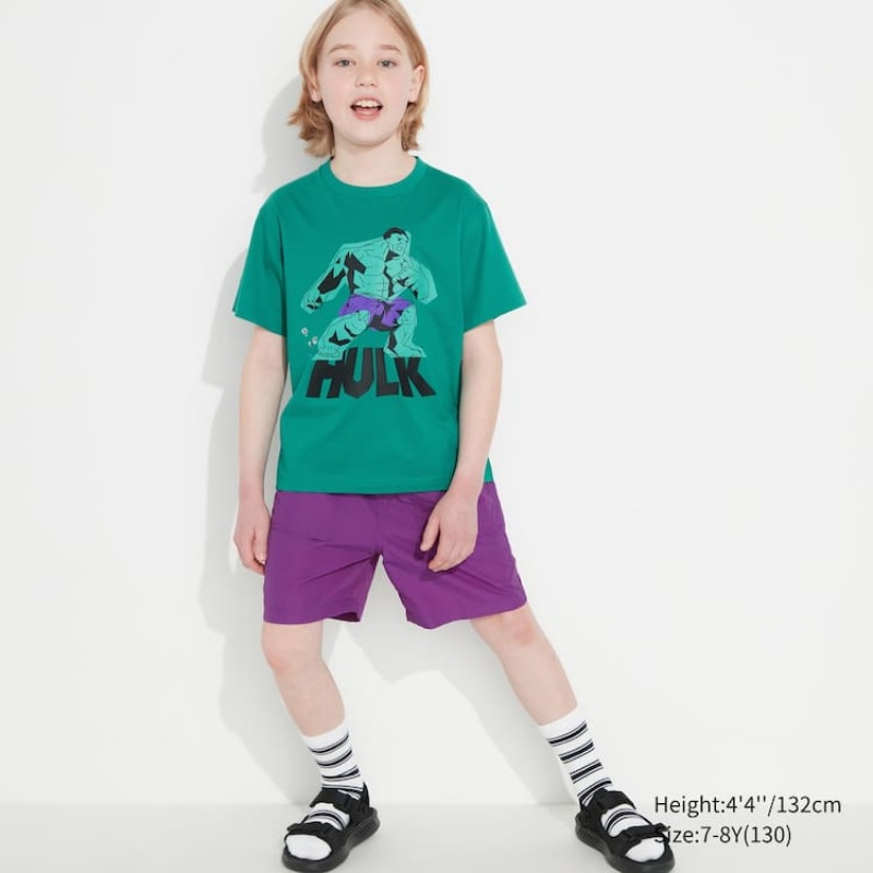 Camiseta Uniqlo Mfa Utgp2023 Estampadas Niños Verde | 2430JBYIQ