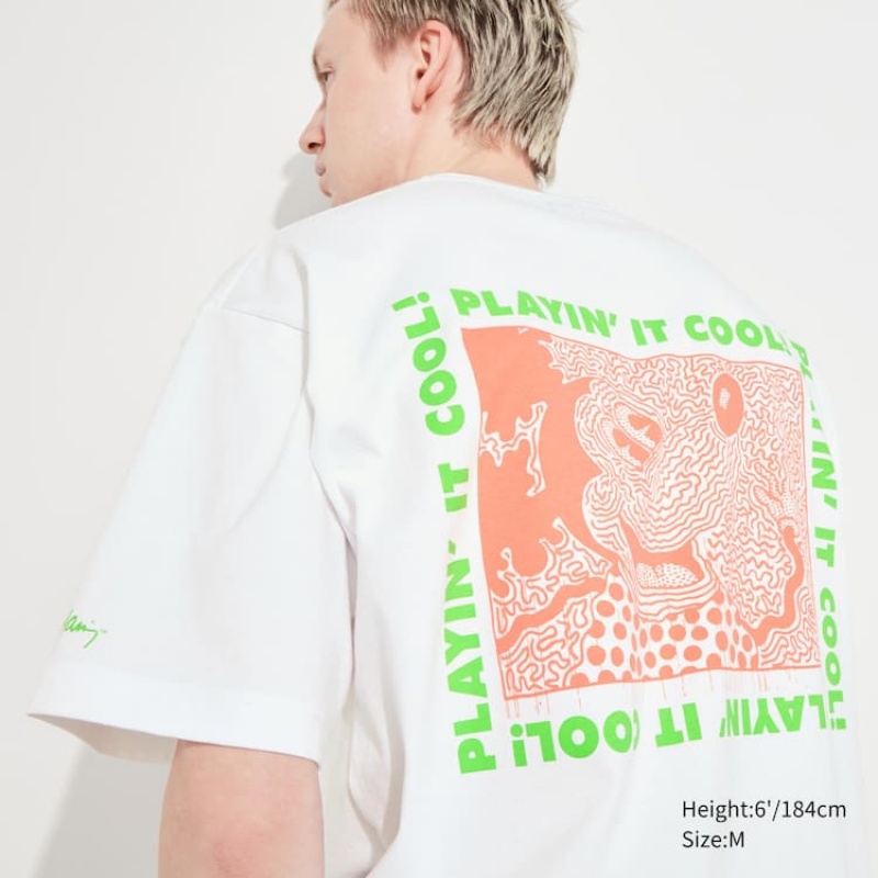 Camiseta Uniqlo Mickey X Keith Haring Ut Estampadas Hombre Blancas | 4980EGFDH