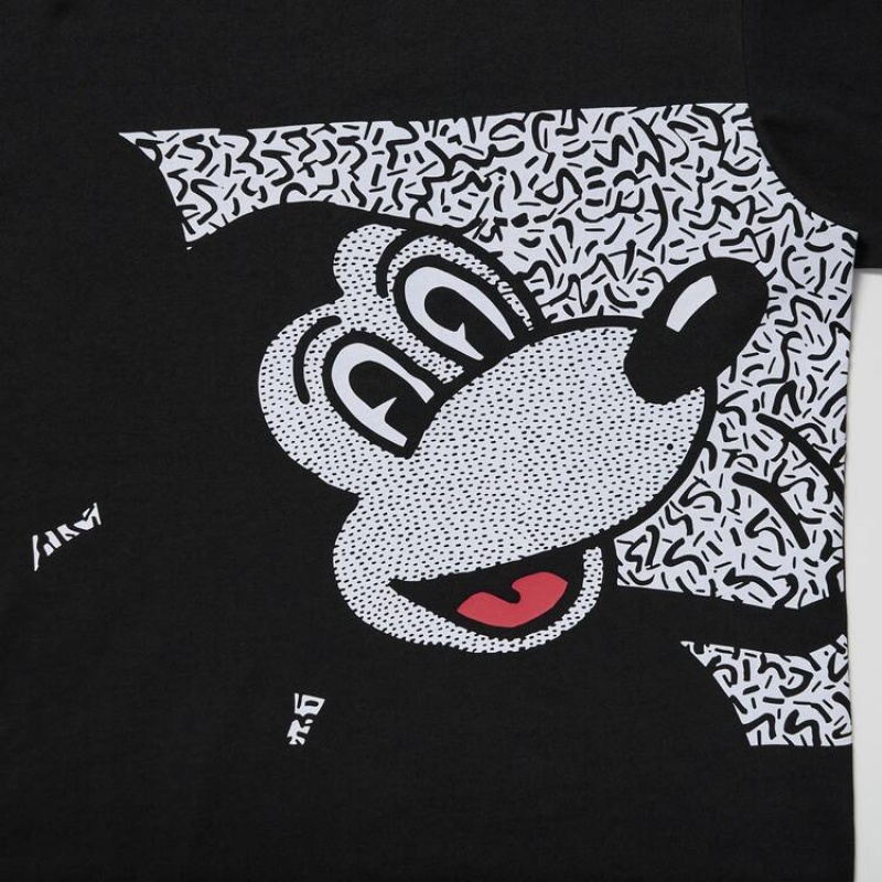 Camiseta Uniqlo Mickey X Keith Haring Ut Estampadas Hombre Negras | 1468HPLYC