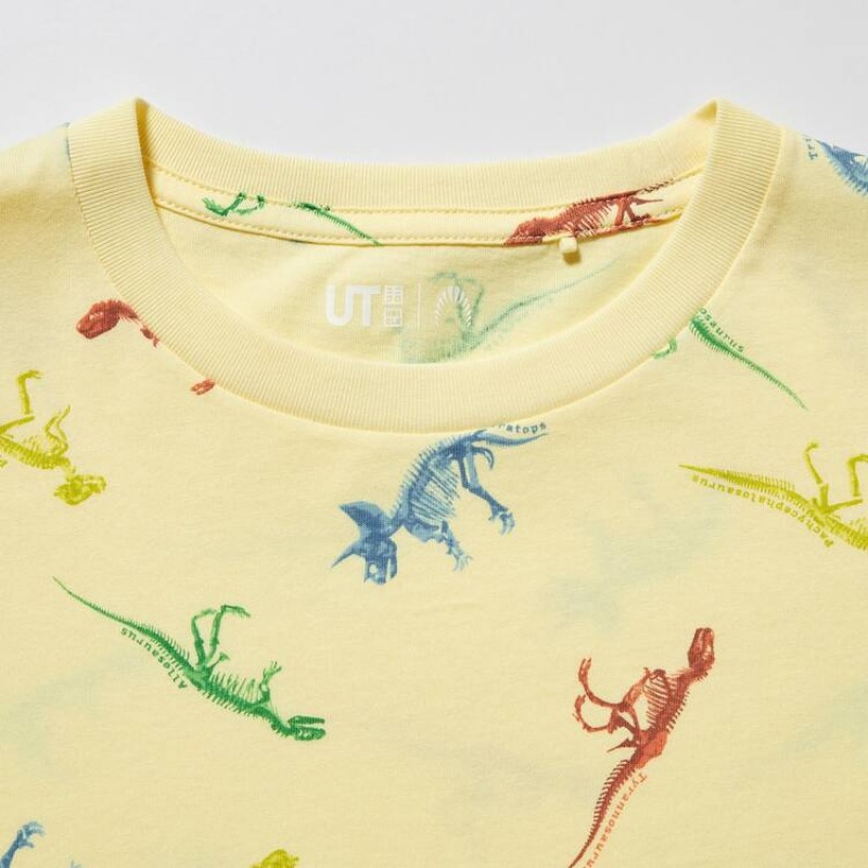 Camiseta Uniqlo National Museum Of Nature And Science Tokyo Ut Estampadas Niños Amarillo | 3961TLXAH