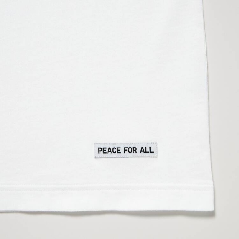 Camiseta Uniqlo Peace For All Ut Estampadas (Ines De La Fressange) Mujer Blancas | 0314HGWOR