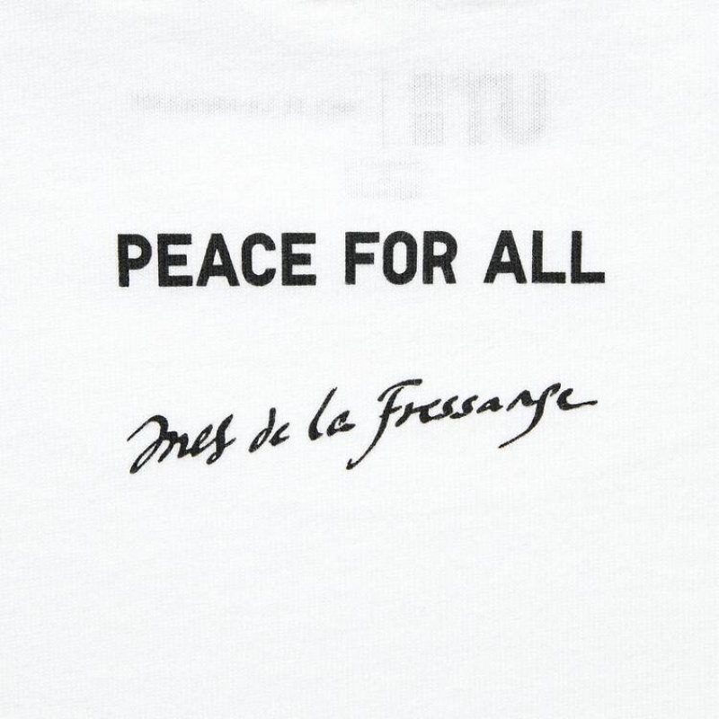 Camiseta Uniqlo Peace For All Ut Estampadas (Ines De La Fressange) Mujer Blancas | 0314HGWOR