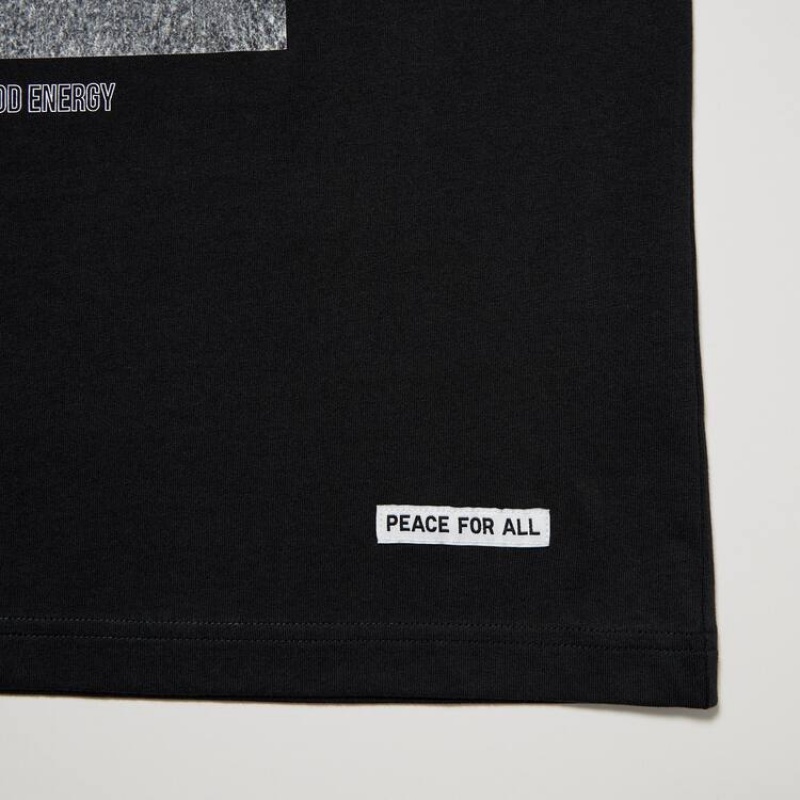 Camiseta Uniqlo Peace For All Ut Estampadas (Kosuke Kawamura) Mujer Negras | 7152KPGQR