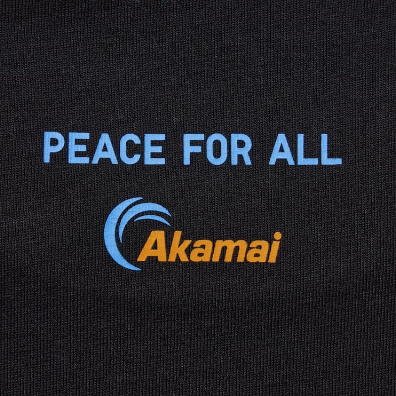 Camiseta Uniqlo Peace For All Ut Estampadas (Akamai Technologies) Mujer Negras | 4815HIZMD