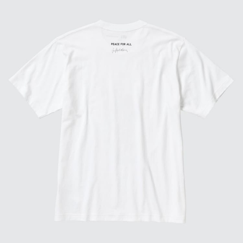 Camiseta Uniqlo Peace For All Ut Estampadas (Jonathan Anderson) Hombre Blancas | 6915LBVAN