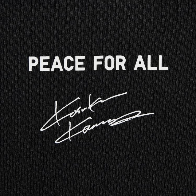 Camiseta Uniqlo Peace For All Ut Estampadas (Kosuke Kawamura) Hombre Negras | 7915RKZND