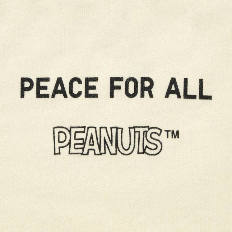 Camiseta Uniqlo Peace For All Ut Estampadas (Peanuts) Hombre Amarillo | 2401KEZWV