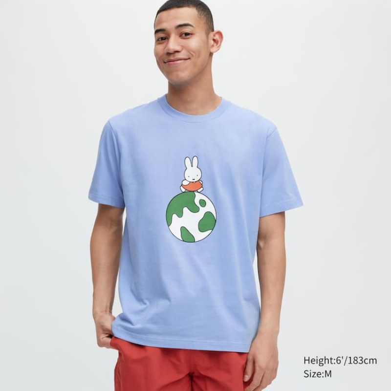 Camiseta Uniqlo Peace For All Ut Estampadas (Dick Bruna) Hombre Azules | 6231XNVIB