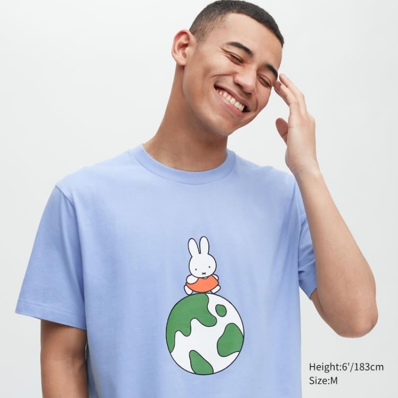 Camiseta Uniqlo Peace For All Ut Estampadas (Dick Bruna) Mujer Azules | 2136BEMQP