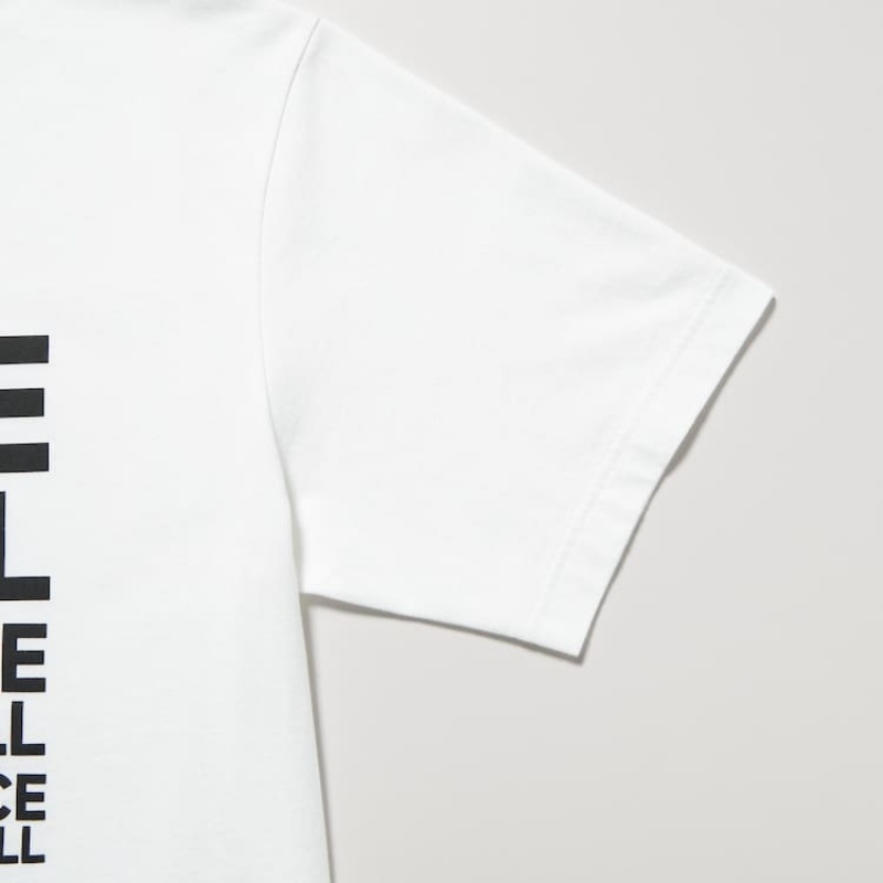 Camiseta Uniqlo Peace For All Ut Estampadas (Kashiwa Sato) Hombre Blancas | 9378MXVFA