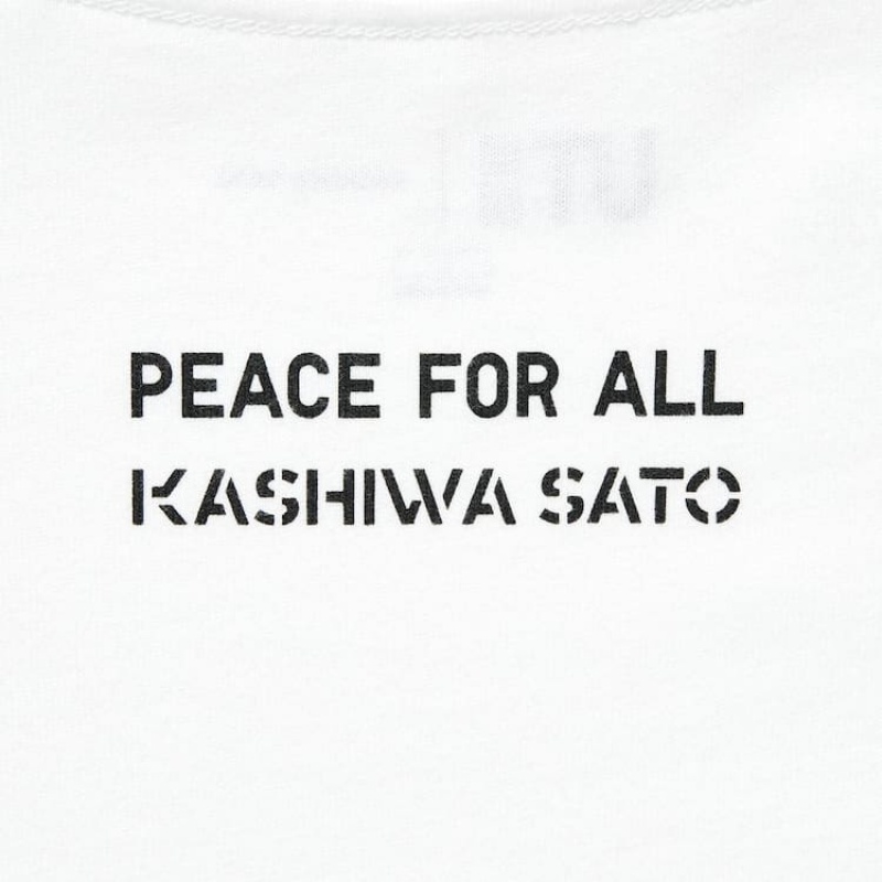 Camiseta Uniqlo Peace For All Ut Estampadas (Kashiwa Sato) Hombre Blancas | 9378MXVFA