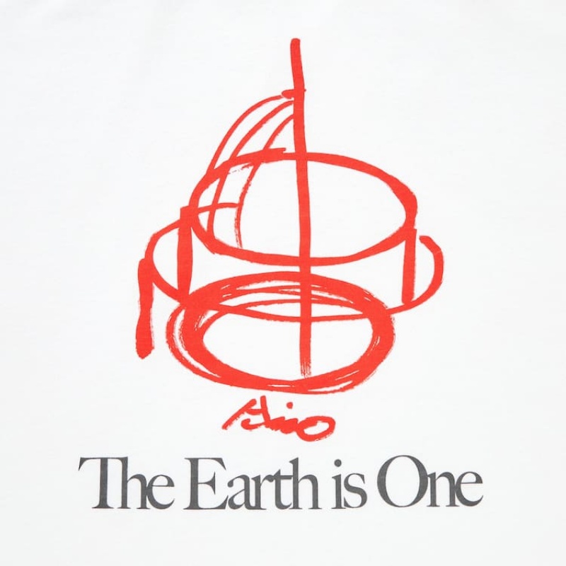 Camiseta Uniqlo Peace For All Ut Estampadas (Tadao Ando) Hombre Blancas | 2547SYRVU