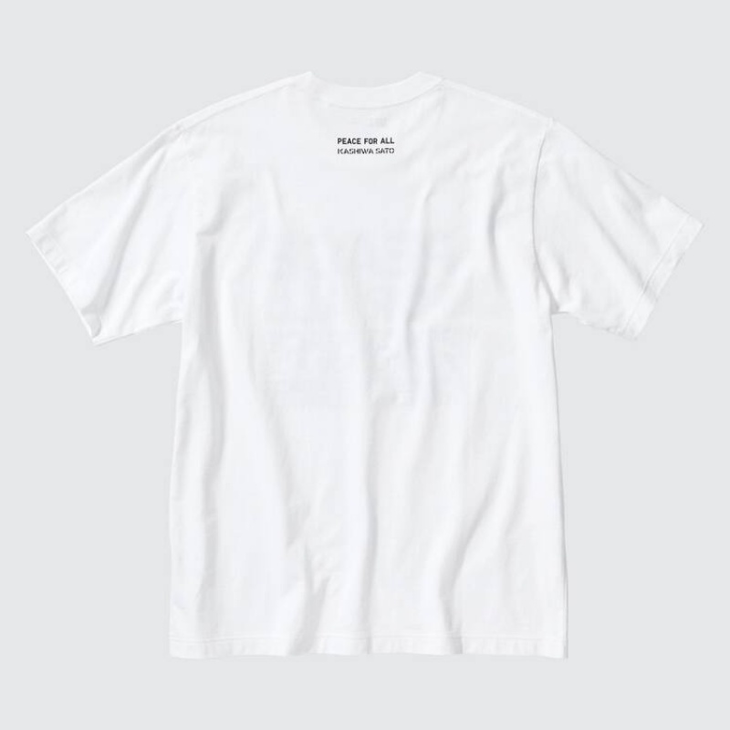 Camiseta Uniqlo Peace For All Ut Estampadas (Kashiwa Sato) Mujer Blancas | 9816HZSQB