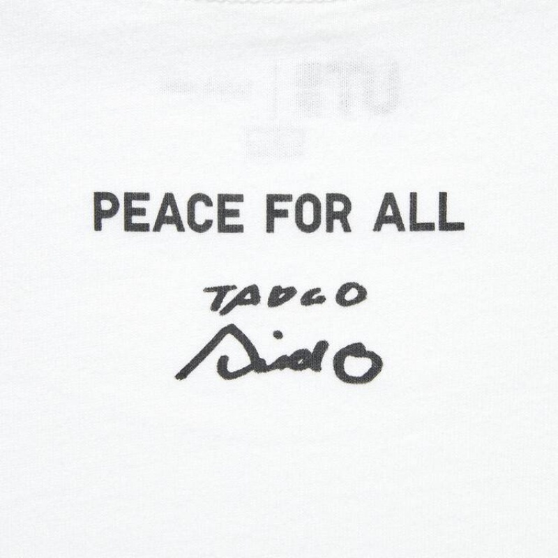 Camiseta Uniqlo Peace For All Ut Estampadas (Tadao Ando) Mujer Blancas | 8297JVLPF