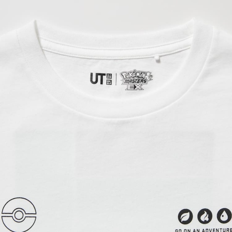 Camiseta Uniqlo Pokemon Ut Estampadas Niños Blancas | 8563YULCB