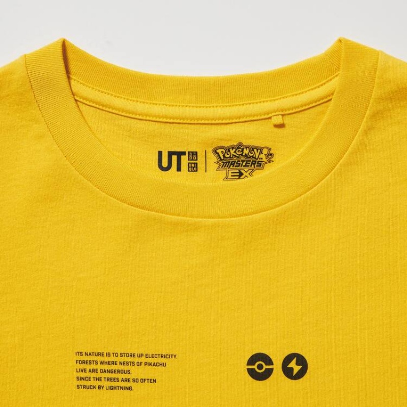 Camiseta Uniqlo Pokemon Ut Estampadas Niños Amarillo | 1465WNUDL