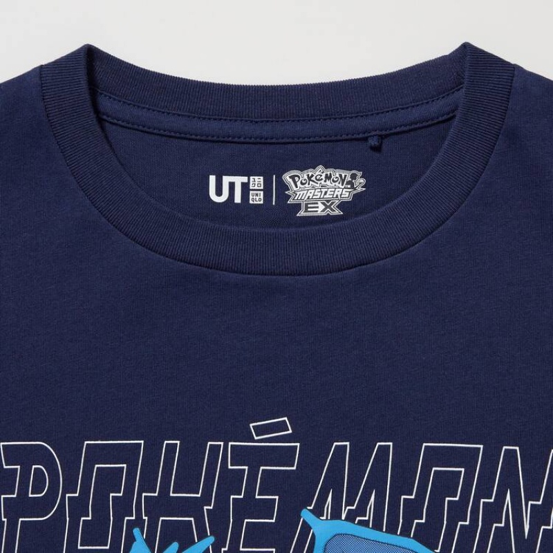 Camiseta Uniqlo Pokemon Ut Estampadas Niños Azul Marino | 4580EYLSV