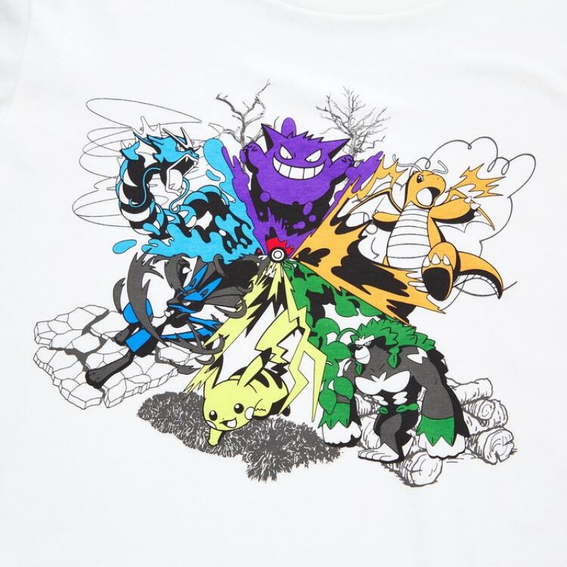 Camiseta Uniqlo Pokémon Meets Artist Ut Estampadas Niños Blancas | 9706PKWSJ