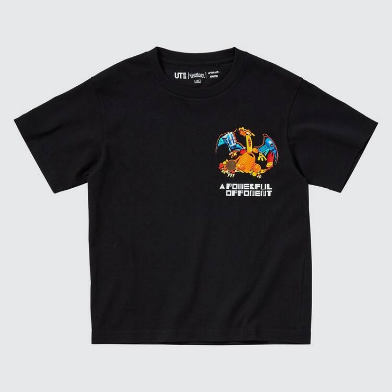 Camiseta Uniqlo Pokémon Meets Artist Ut Estampadas Niños Negras | 6503UWJYV