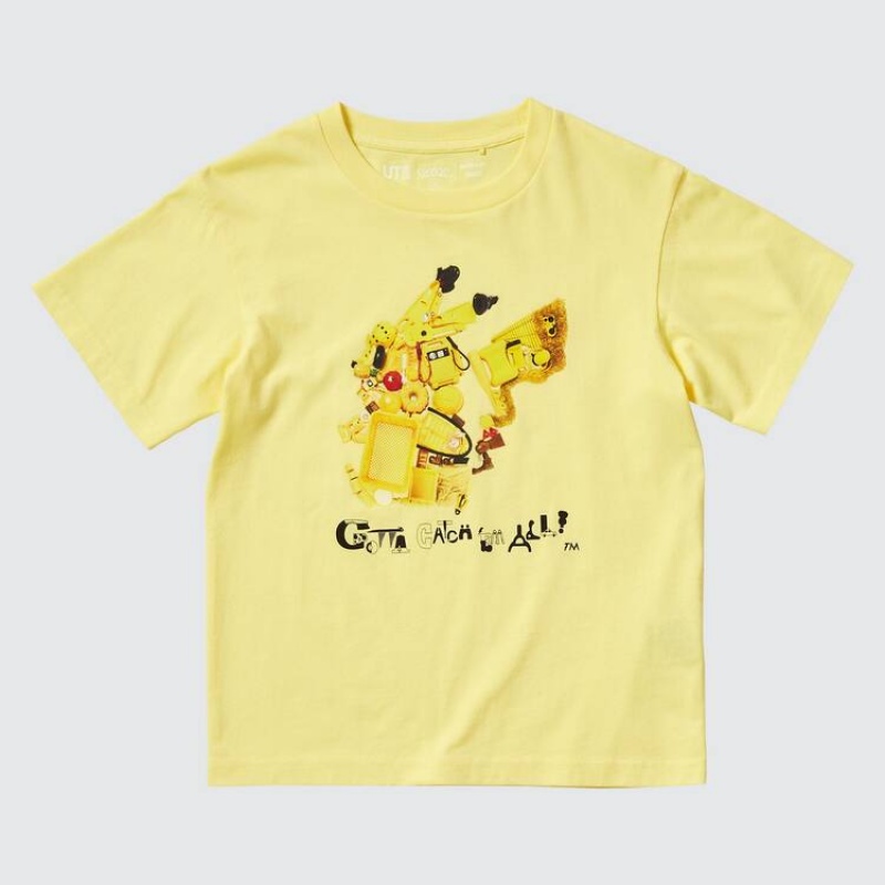 Camiseta Uniqlo Pokémon Meets Artist Ut Estampadas Niños Amarillo | 0721URINQ