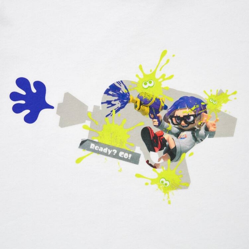 Camiseta Uniqlo Splatoon 3 Ut Estampadas Niños Blancas | 3764GISOE