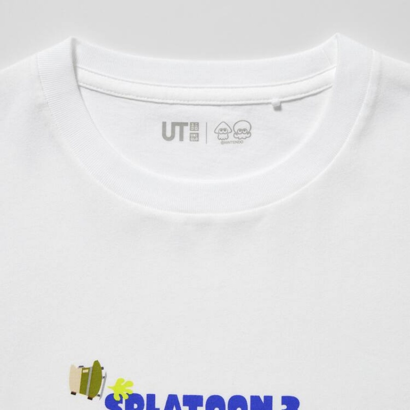 Camiseta Uniqlo Splatoon 3 Ut Estampadas Niños Blancas | 7295VCAYW