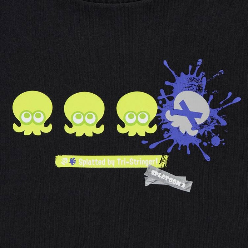 Camiseta Uniqlo Splatoon 3 Ut Estampadas Niños Negras | 2089URHDP