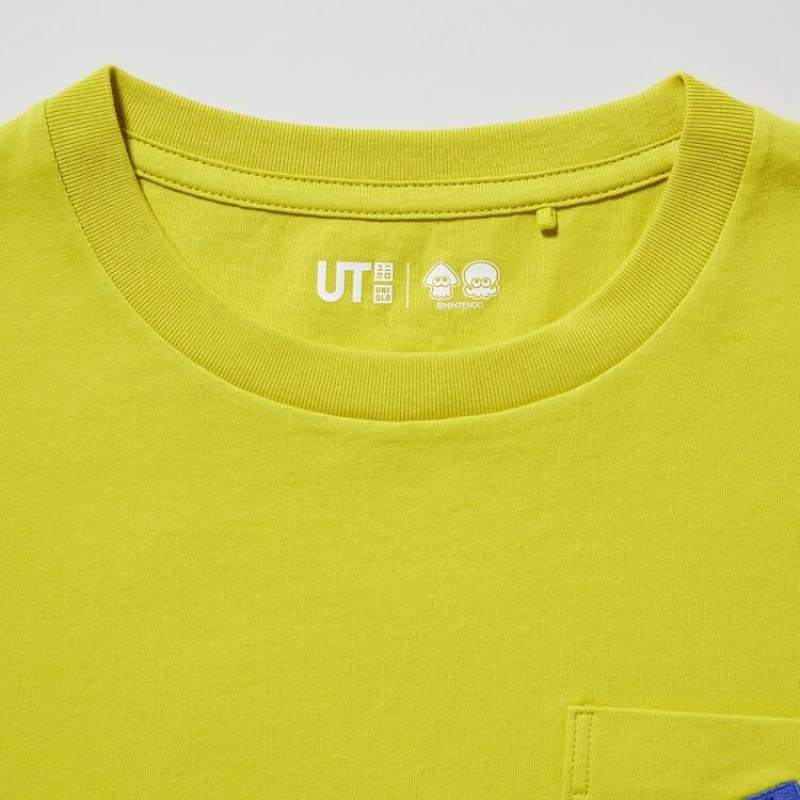 Camiseta Uniqlo Splatoon 3 Ut Estampadas Niños Amarillo | 1570WZNVL