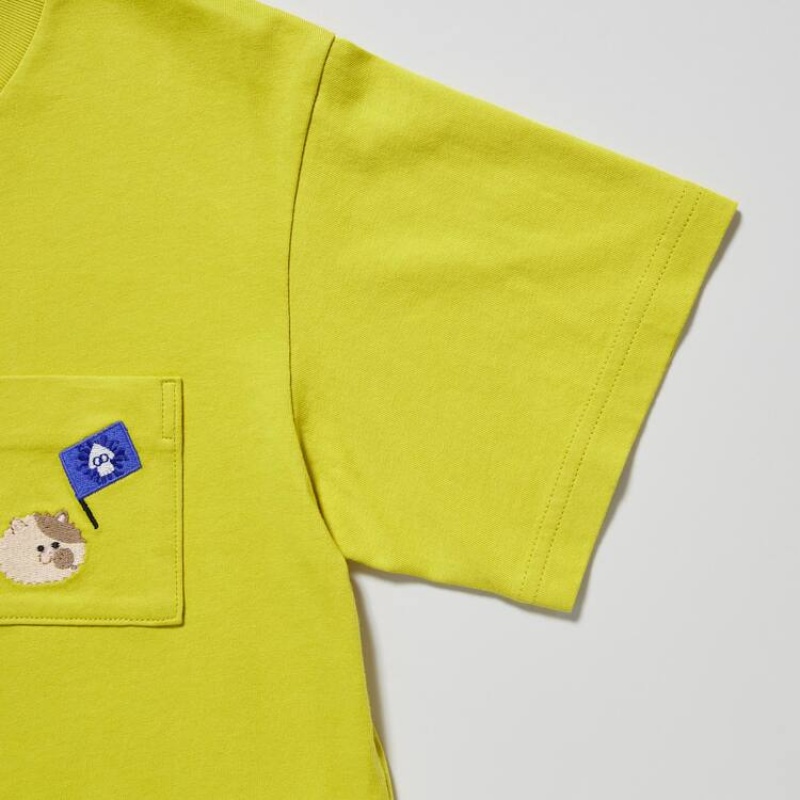 Camiseta Uniqlo Splatoon 3 Ut Estampadas Niños Amarillo | 1570WZNVL