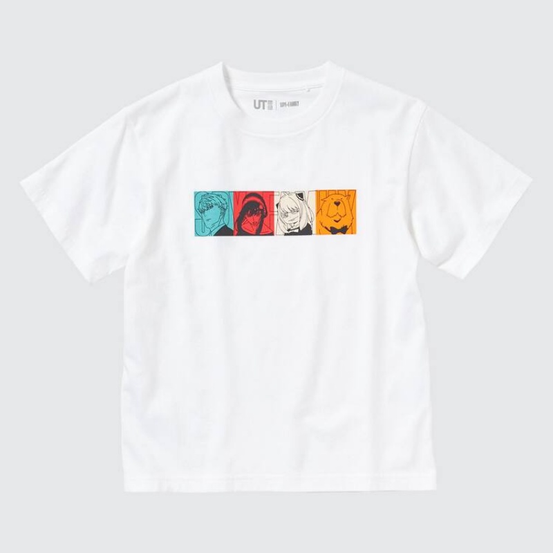 Camiseta Uniqlo Spy X Family Ut Estampadas Niños Blancas | 1547ZBRJM