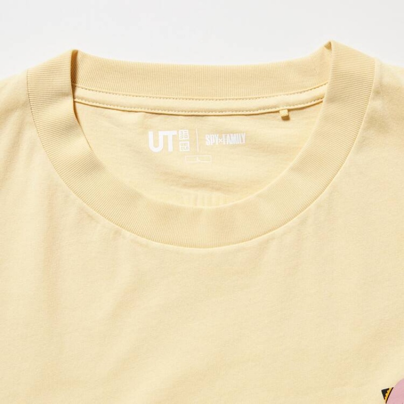 Camiseta Uniqlo Spy X Family Ut Estampadas Hombre Amarillo | 9360WEYXQ