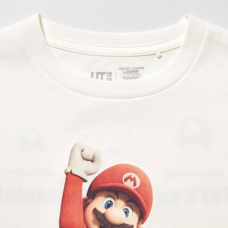 Camiseta Uniqlo The Super Mario Bros Movie Ut Estampadas Niños Blancas | 7816IOJYU