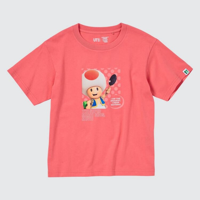 Camiseta Uniqlo The Super Mario Bros Movie Ut Estampadas Niños Rojas | 8730IRVZF