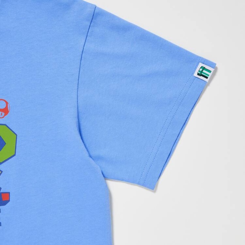 Camiseta Uniqlo The Super Mario Bros Movie Ut Estampadas Niños Azules | 3541YVBNZ