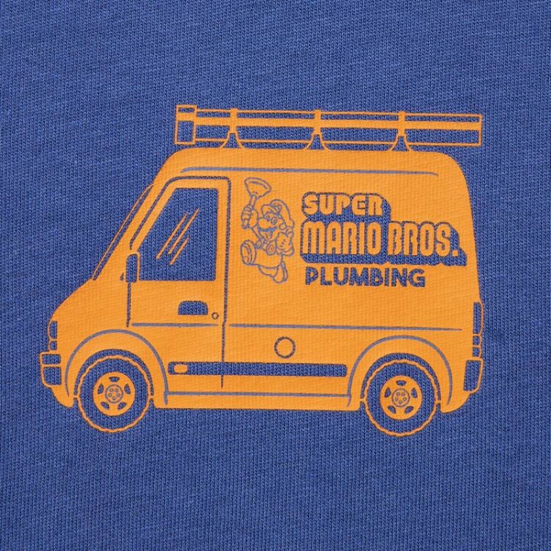 Camiseta Uniqlo The Super Mario Bros Movie Ut Estampadas Niños Azules | 4639WKOPM