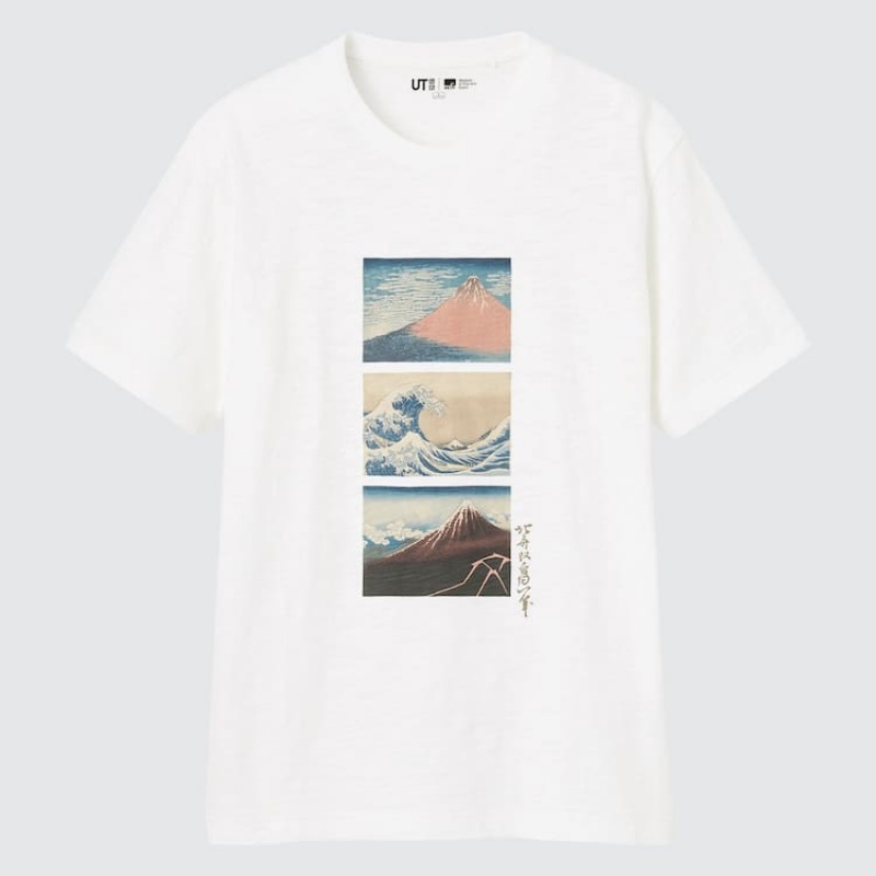 Camiseta Uniqlo Ukiyo-e Archive Ut Estampadas Hombre Blancas | 9352YBPDG