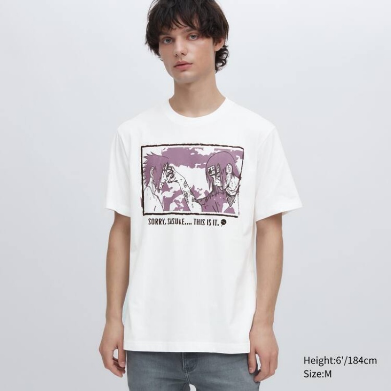 Camiseta Uniqlo Ut Archive Naruto Estampadas Hombre Blancas | 2471KXPSZ