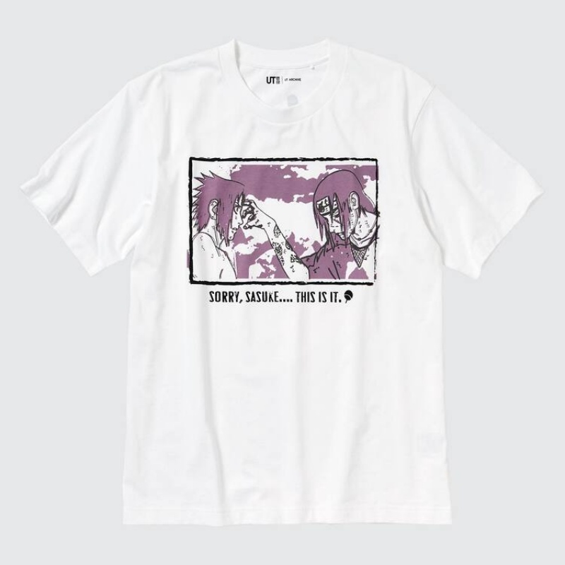 Camiseta Uniqlo Ut Archive Naruto Estampadas Hombre Blancas | 2471KXPSZ