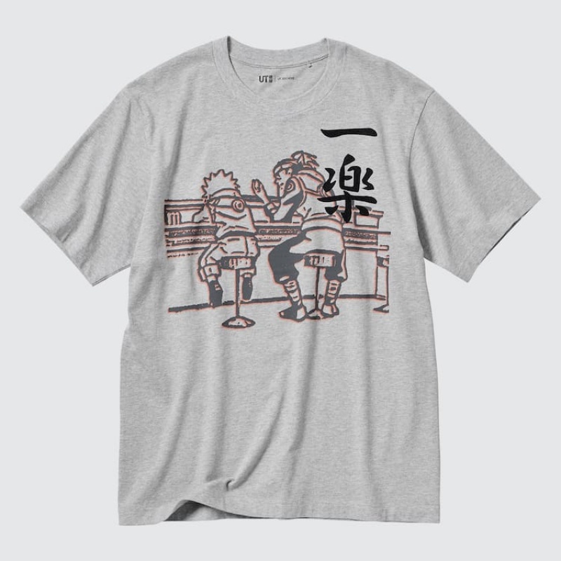 Camiseta Uniqlo Ut Archive Naruto Estampadas Hombre Gris | 2187JESHU