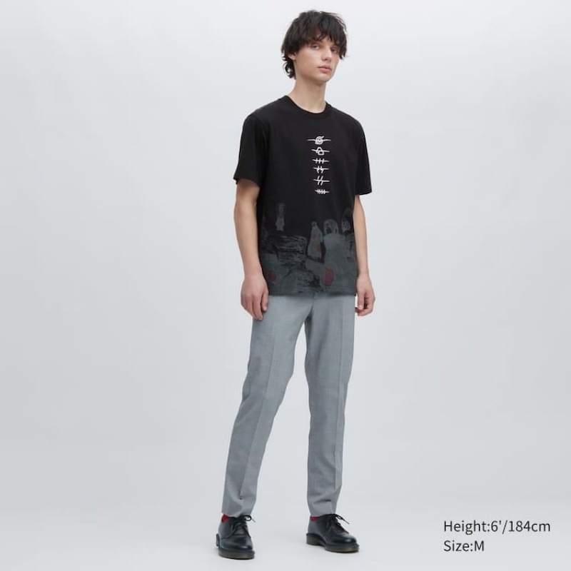 Camiseta Uniqlo Ut Archive Naruto Estampadas Hombre Negras | 6093XPRTO