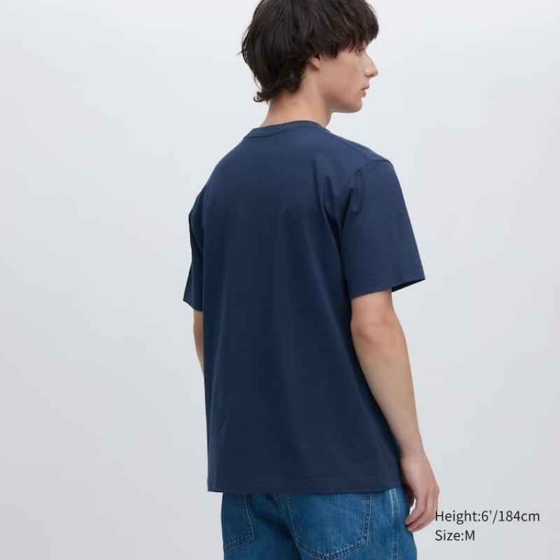 Camiseta Uniqlo Ut Archive Naruto Estampadas Hombre Azul Marino | 8273AOTPS