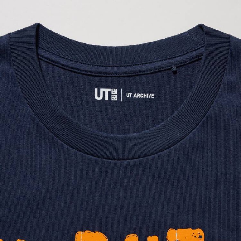 Camiseta Uniqlo Ut Archive Naruto Estampadas Hombre Azul Marino | 8273AOTPS